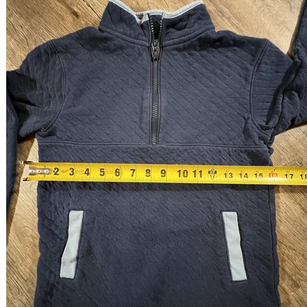 Cat & Jack Boys Navy Quilted Half-Zip Pullover Sweater Jacket Knit Size Medium - Picture 3 of 5